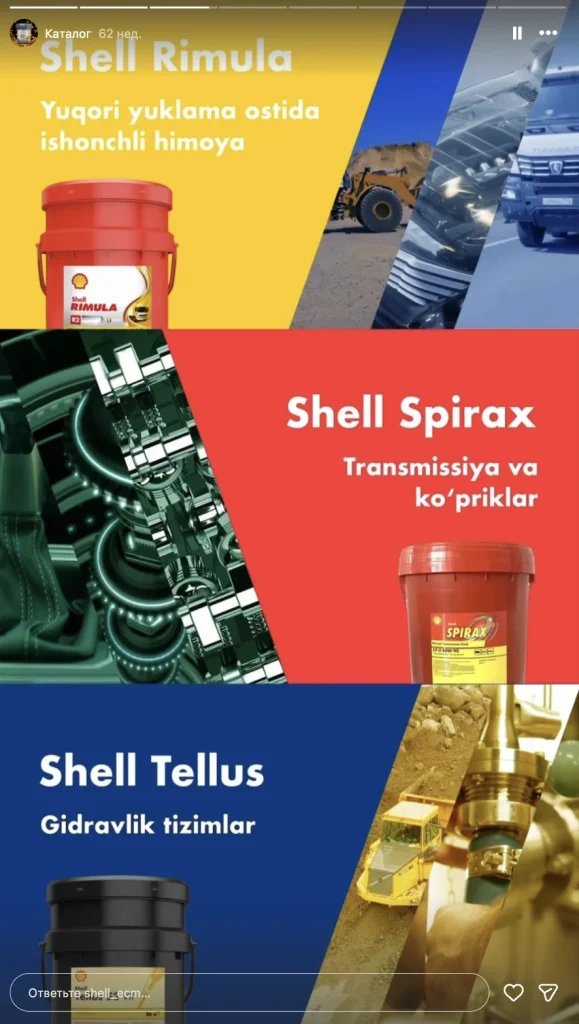 Официальный макро-дистрибьютор в Узбекистане SHELL — материалы проекта